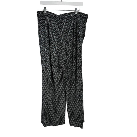 J Jill Wearever Collection Pleated Wide Leg Pants Black Floral Womens Plus 1x - Picture 4 of 6